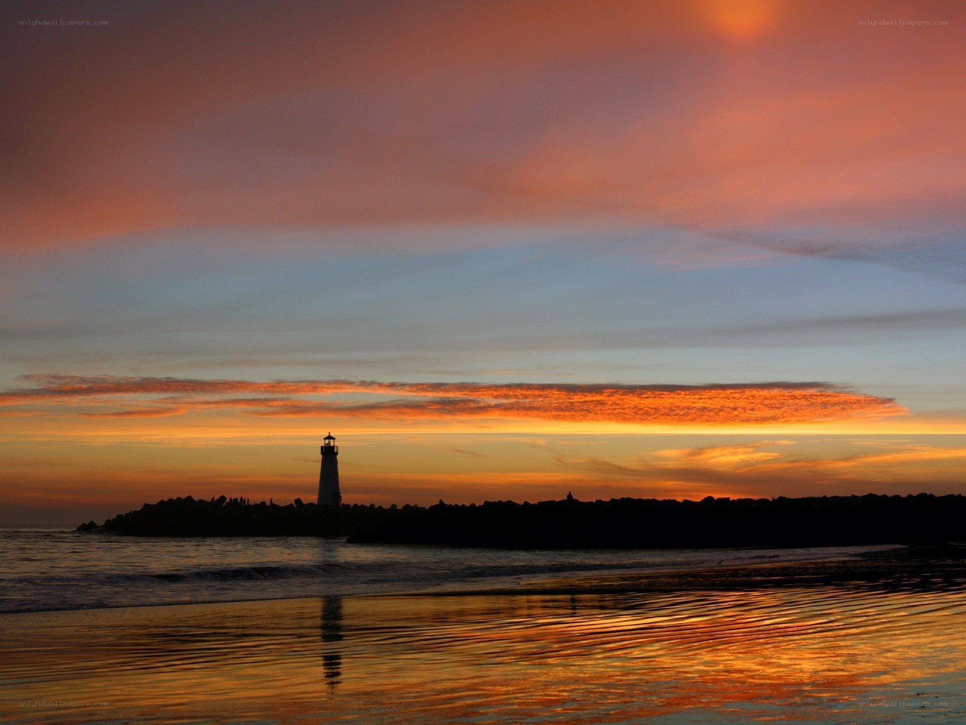 Lighthouse at sunset