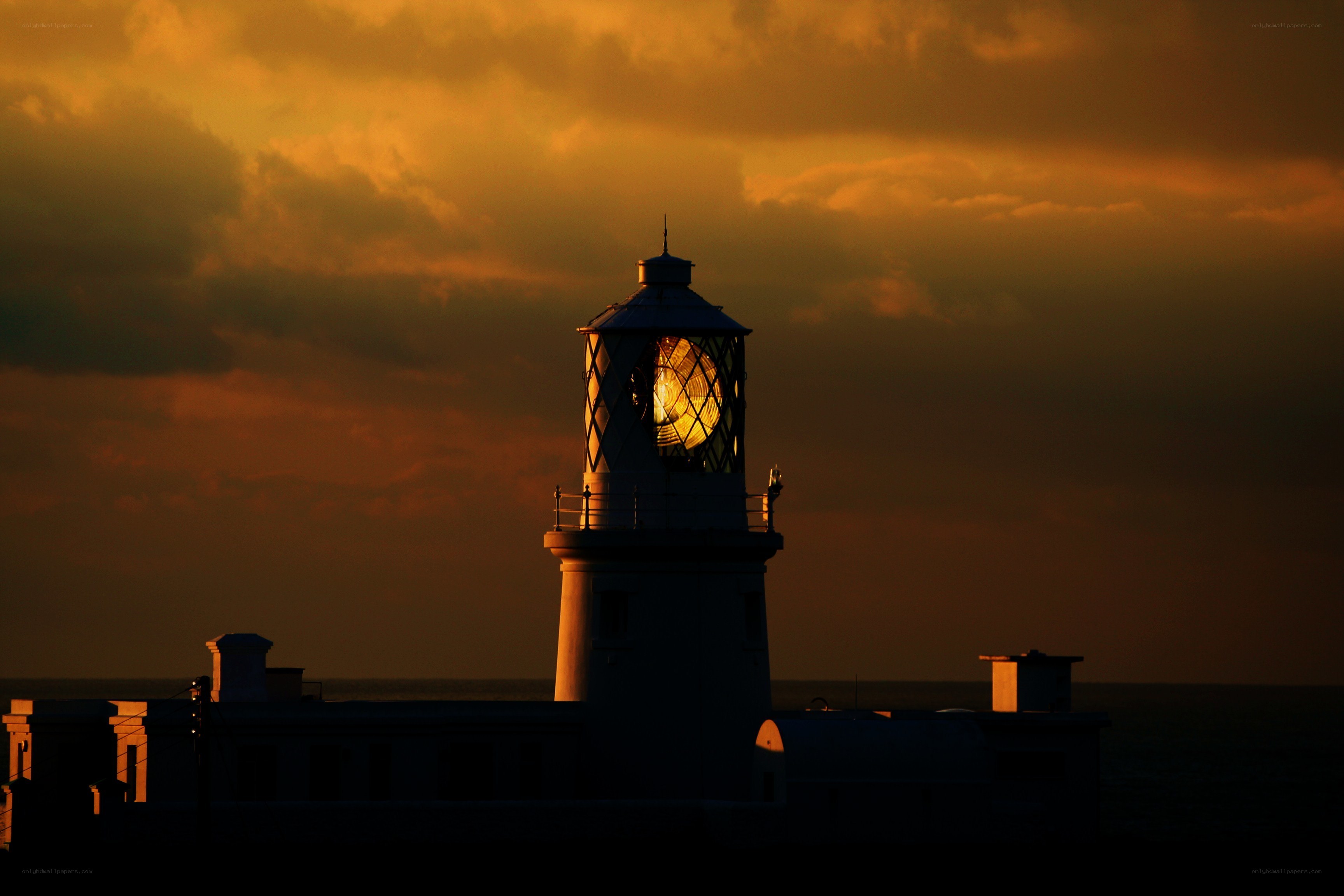 lighthouse at sunset