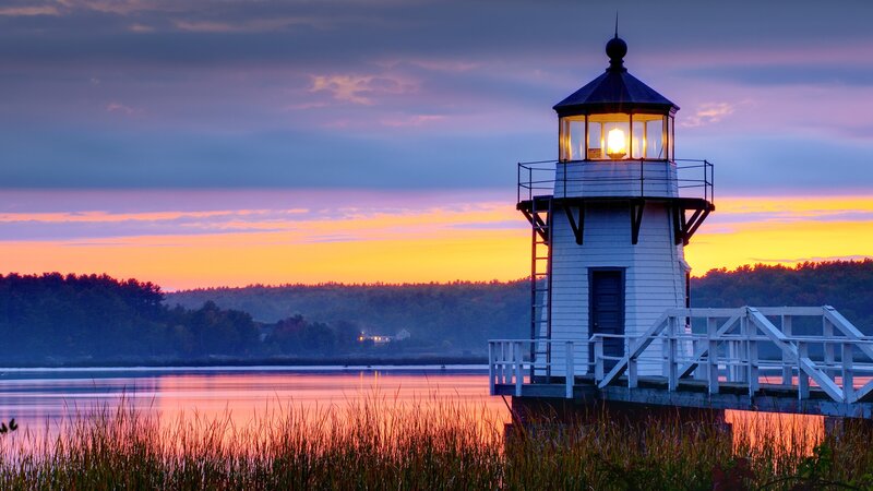 Lighthouse at sunset