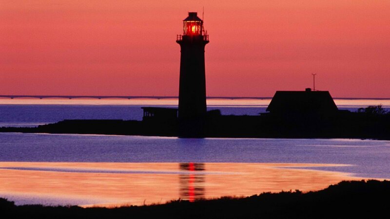 lighthouse at sunset