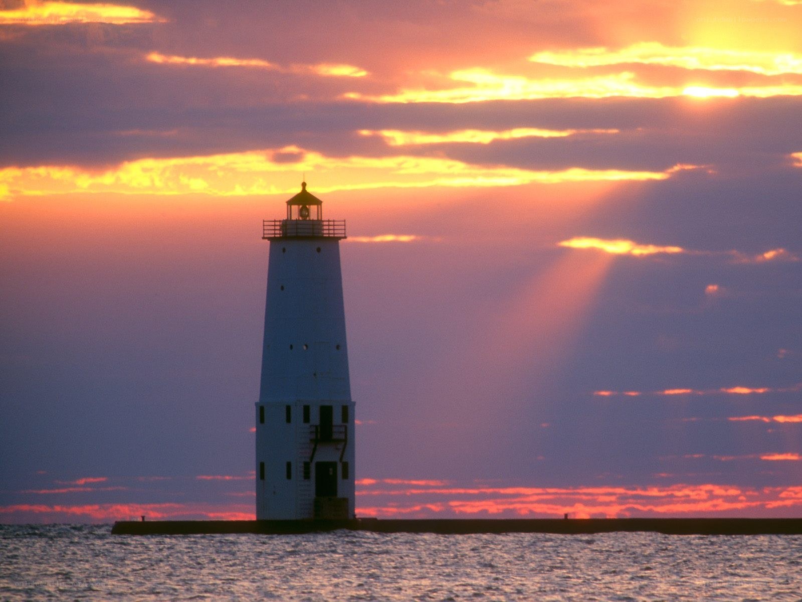 Lighthouse at sunset
