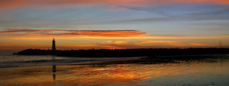 Lighthouse at Sunset — Sky