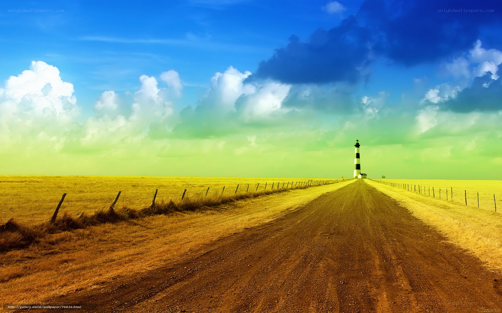 Lighthouse at the end of the road
