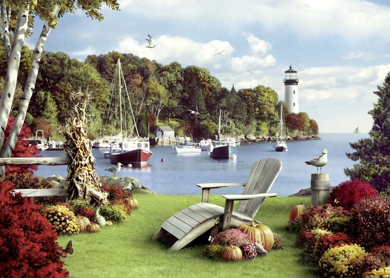 Lighthouse by Harbor