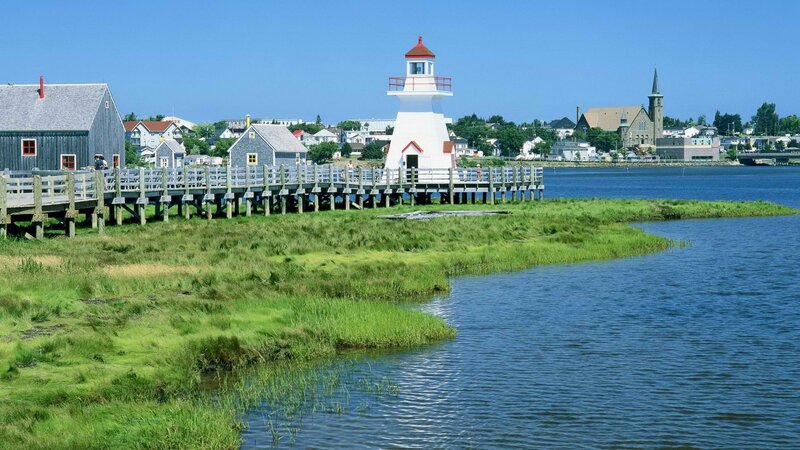 Lighthouse by the harbor