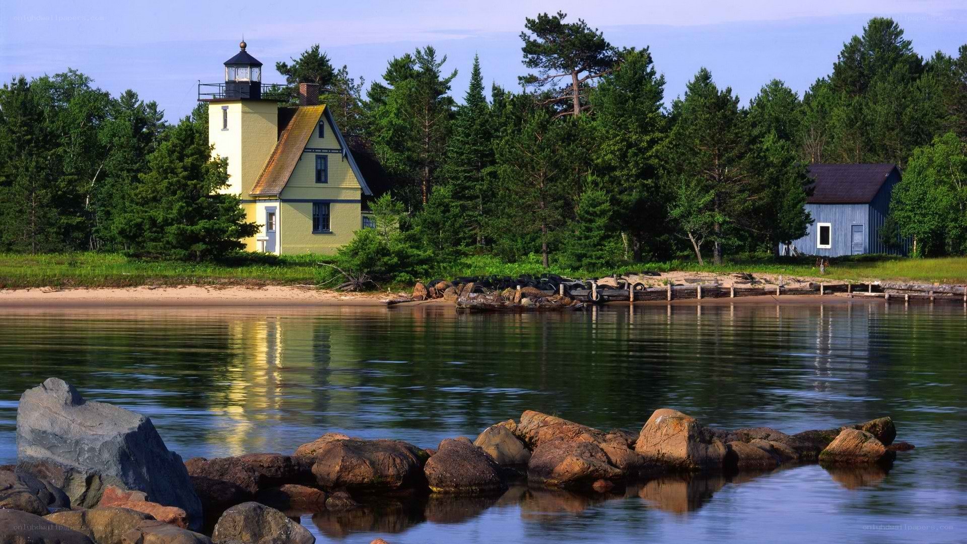 Lighthouse by the lake