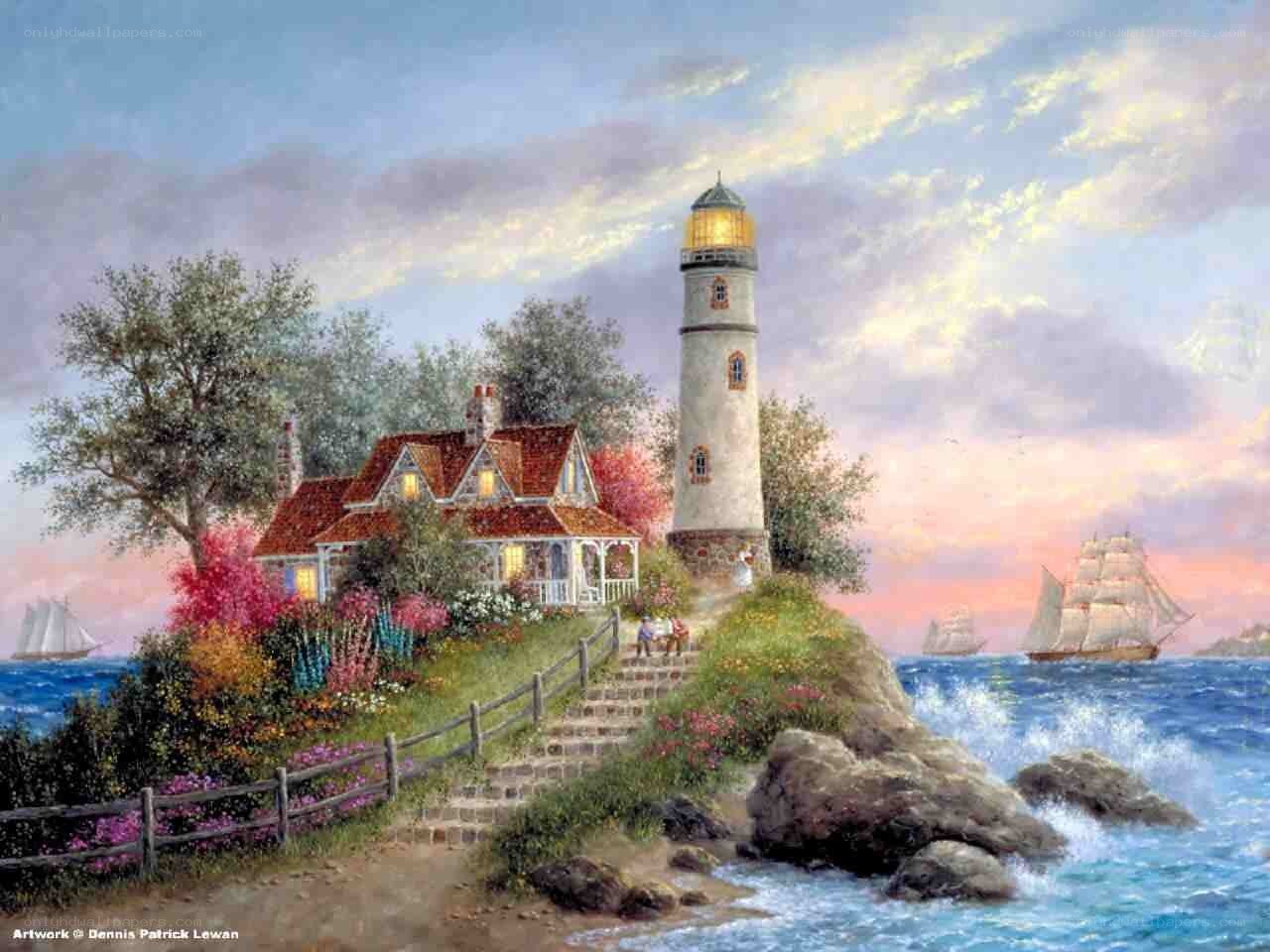 Lighthouse by the sea