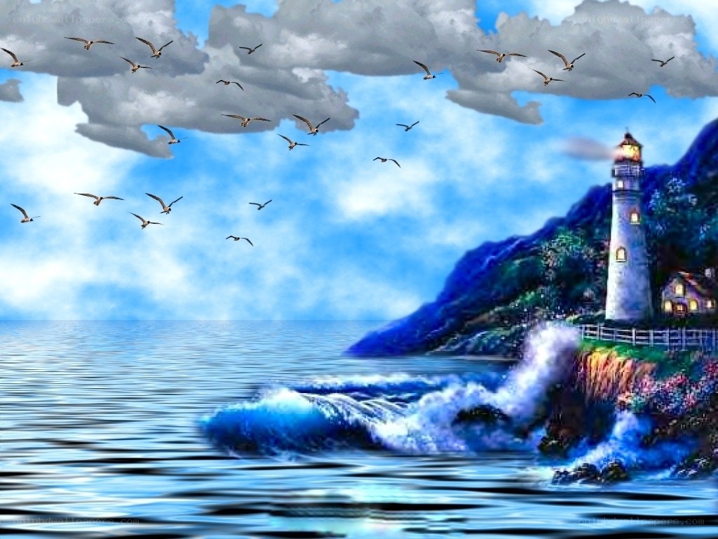 Lighthouse by the sea