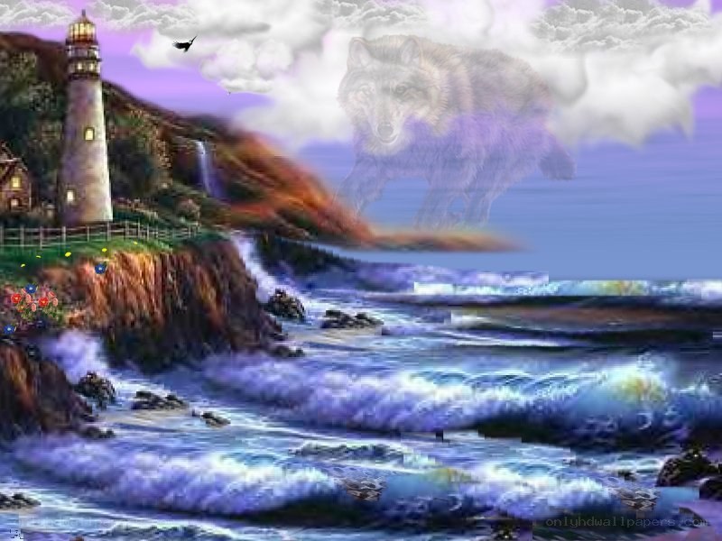 Lighthouse by the sea