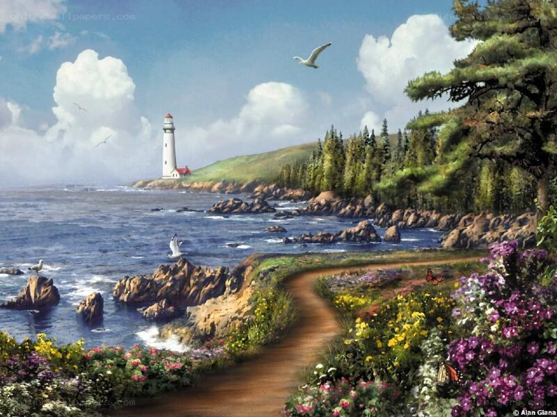 Lighthouse by the sea