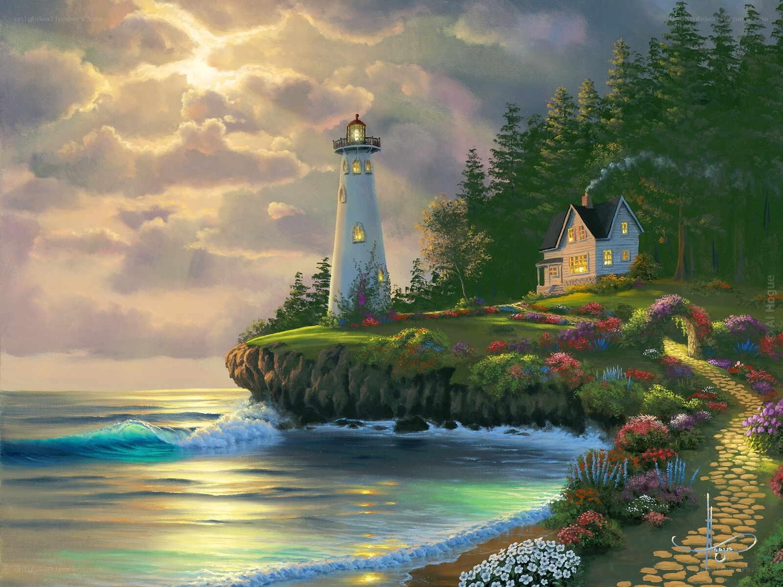 Lighthouse by the sea