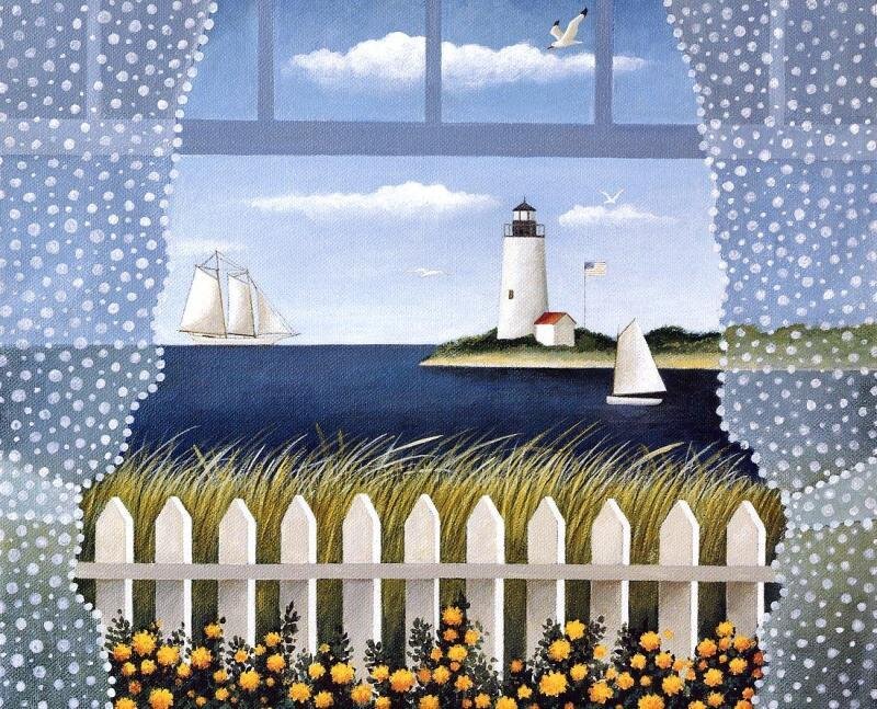 Lighthouse by the Sea — Blue