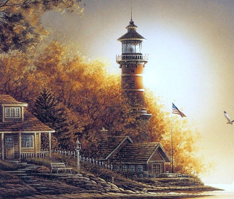 Lighthouse by the shore