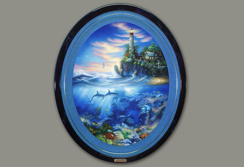 Lighthouse coastal scene