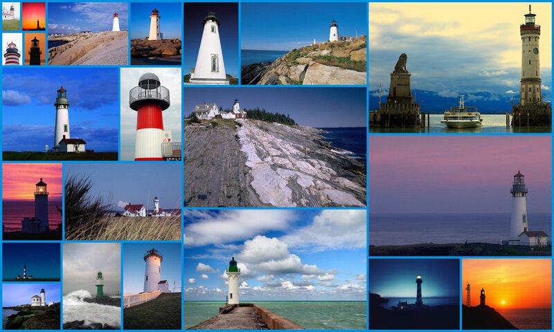 Lighthouse collage collection