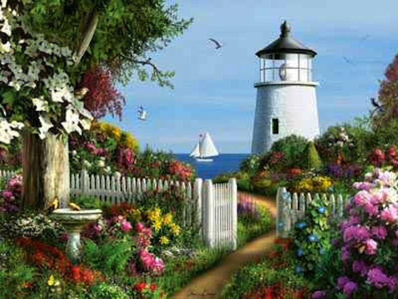 Lighthouse Garden Path — Green