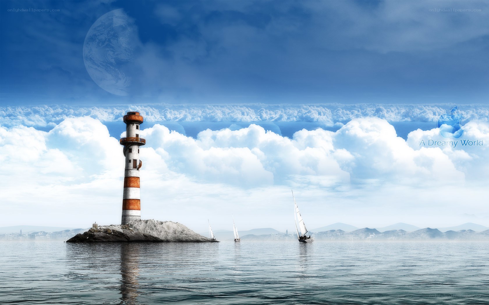 Lighthouse in a dreamy world