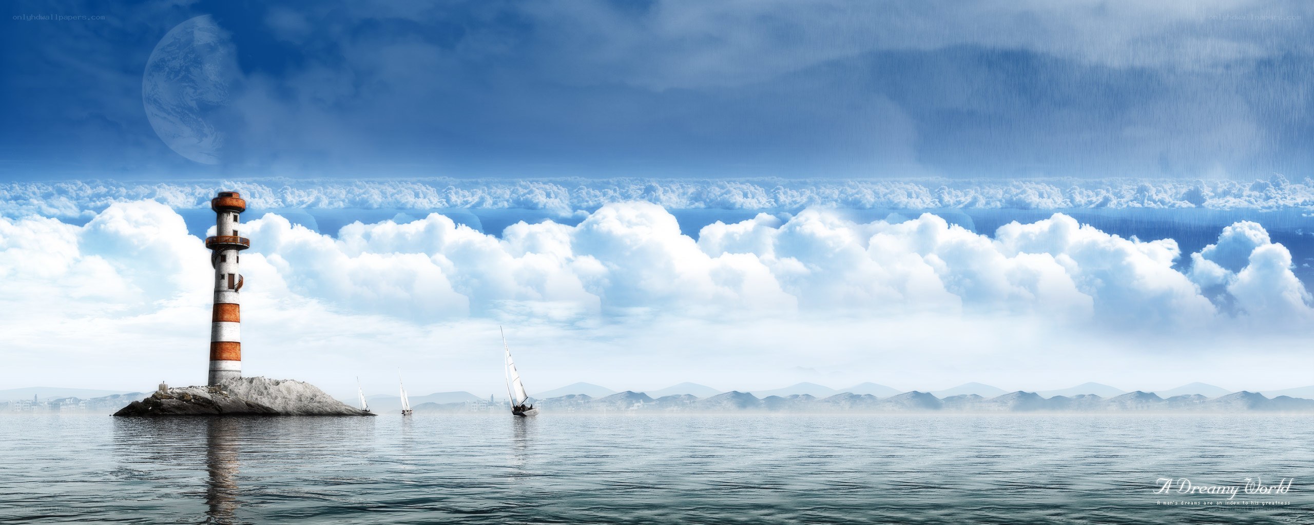 Lighthouse in a dreamy world