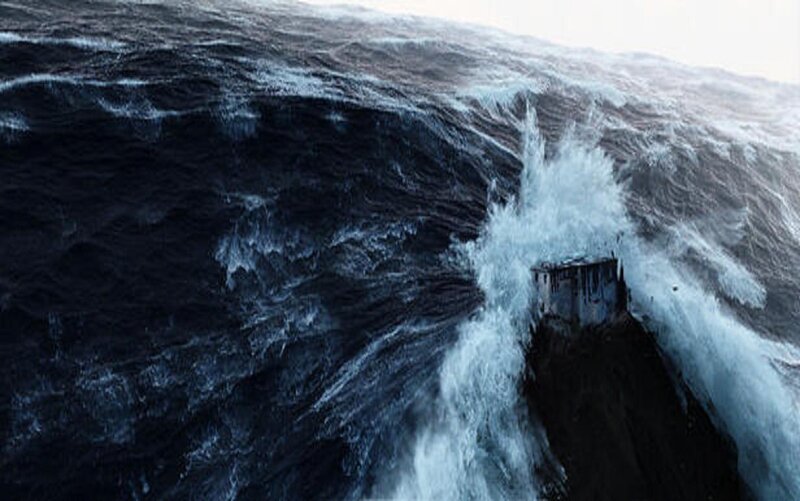 Lighthouse in a storm