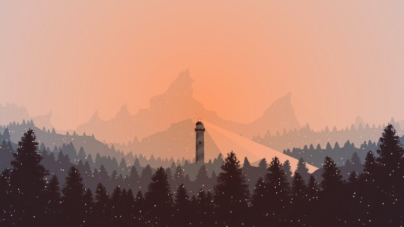 Lighthouse in Forest