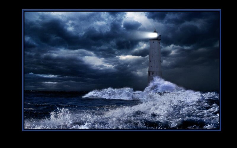 Lighthouse in Storm