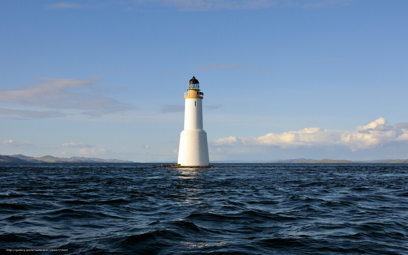 Lighthouse in the sea