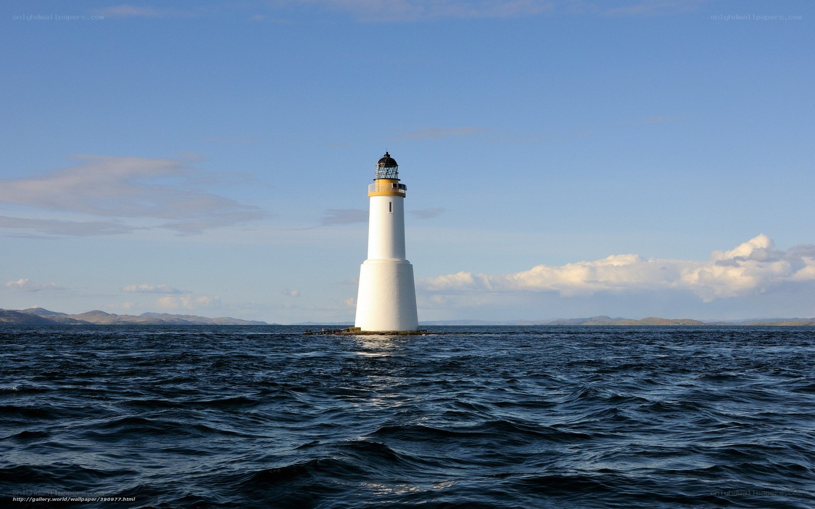 Lighthouse in the sea