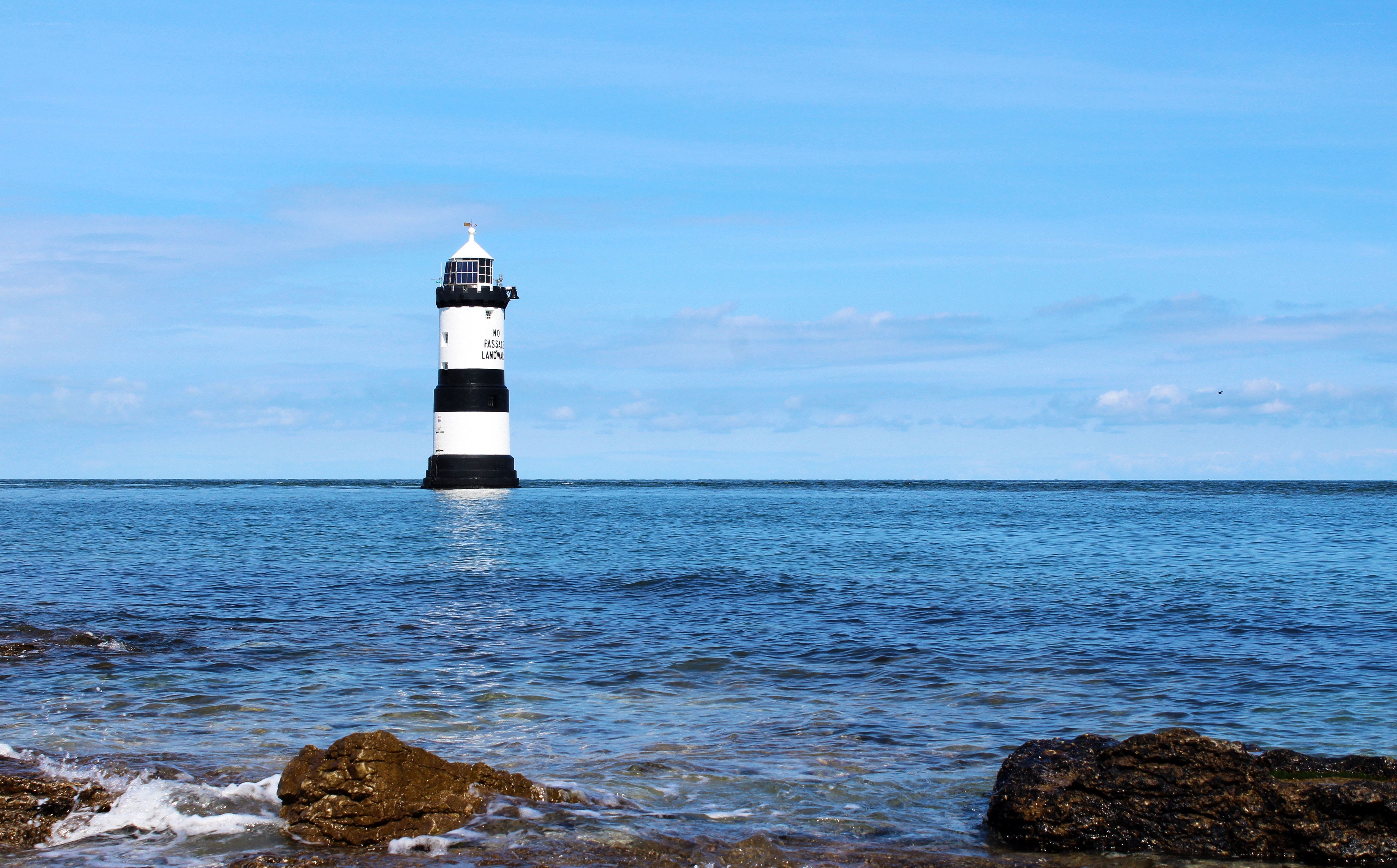lighthouse in the sea