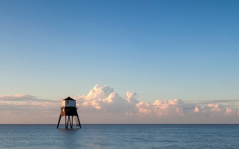 lighthouse in the sea
