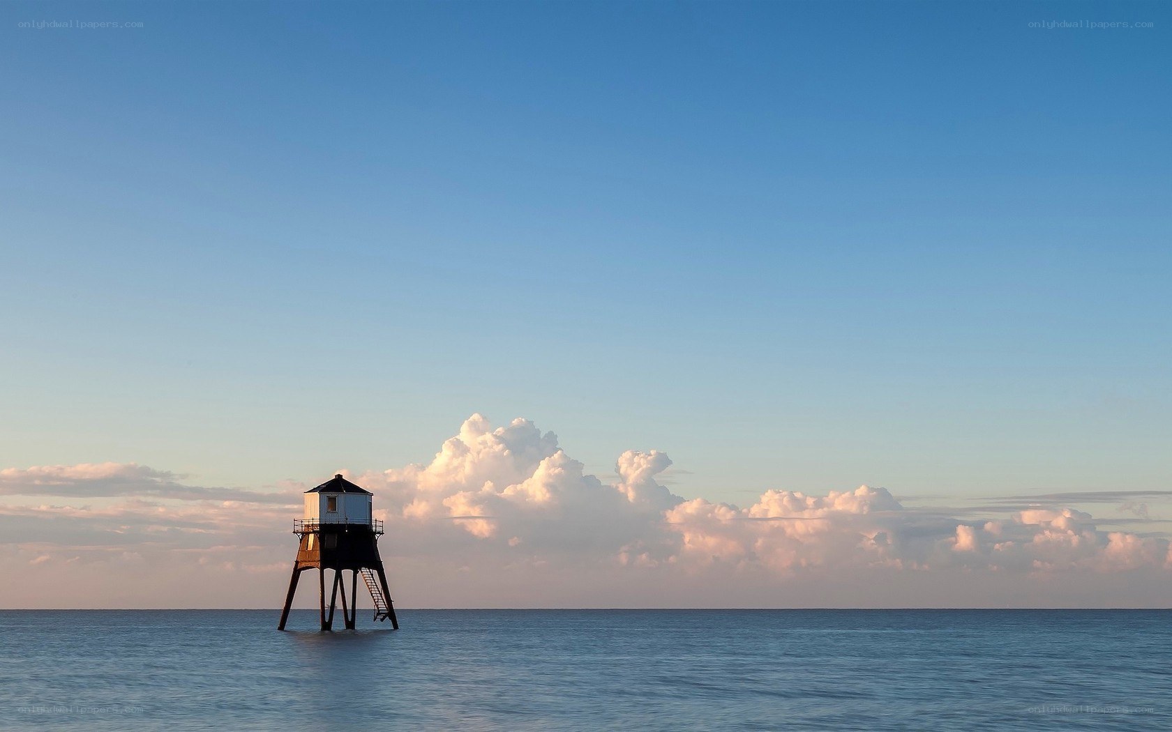 lighthouse in the sea
