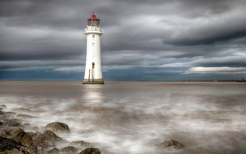 Lighthouse in the Sea — Gray