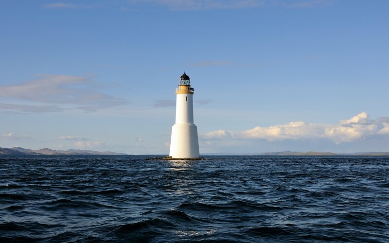 Lighthouse in the sea