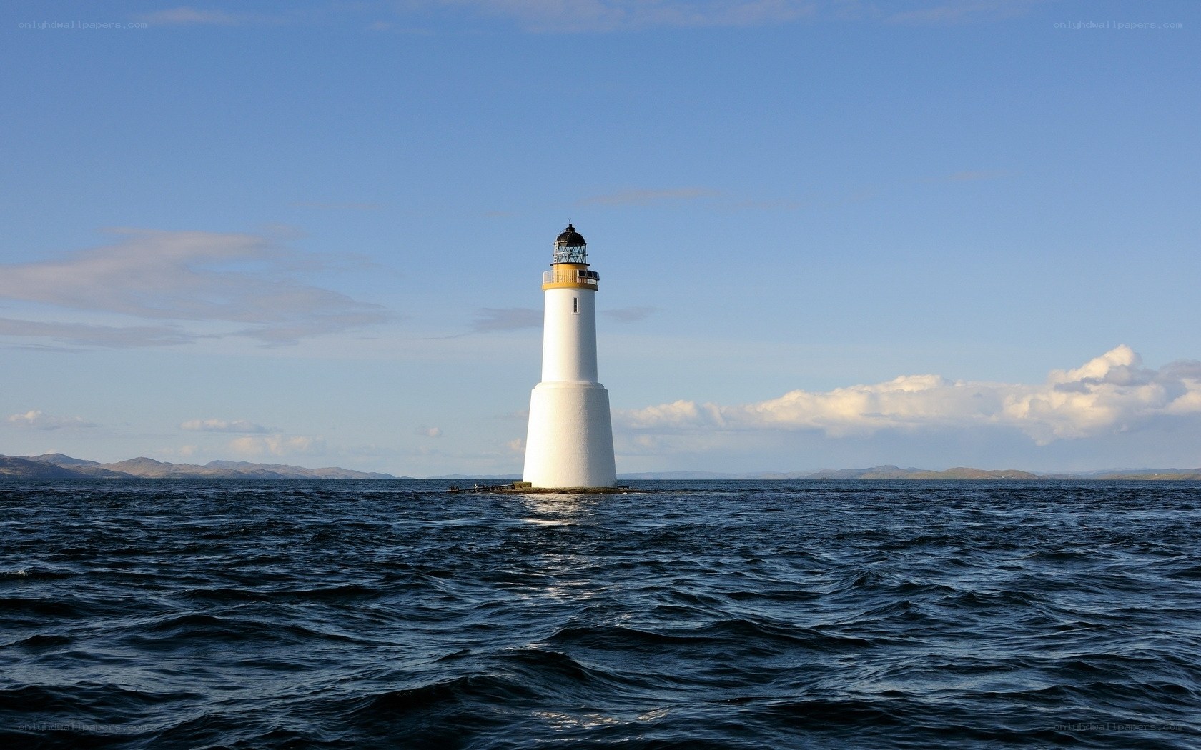 Lighthouse in the sea