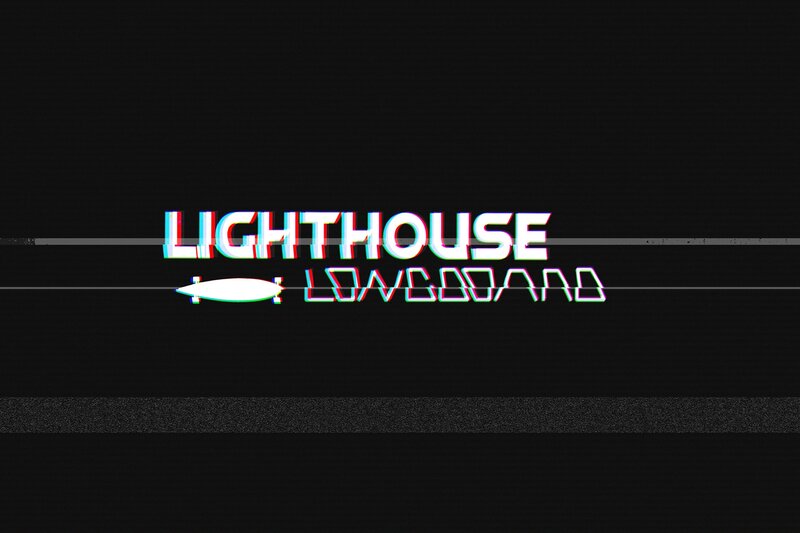 Lighthouse Longboard Logo — Black