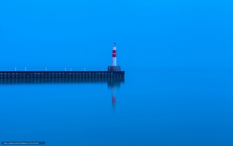Lighthouse on a calm blue day