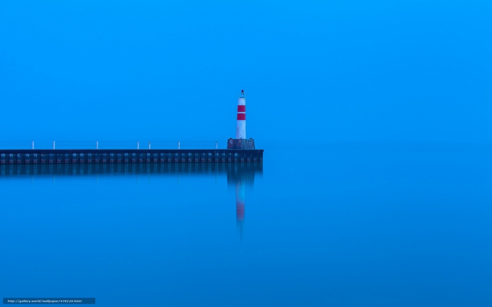 Lighthouse on a calm blue day