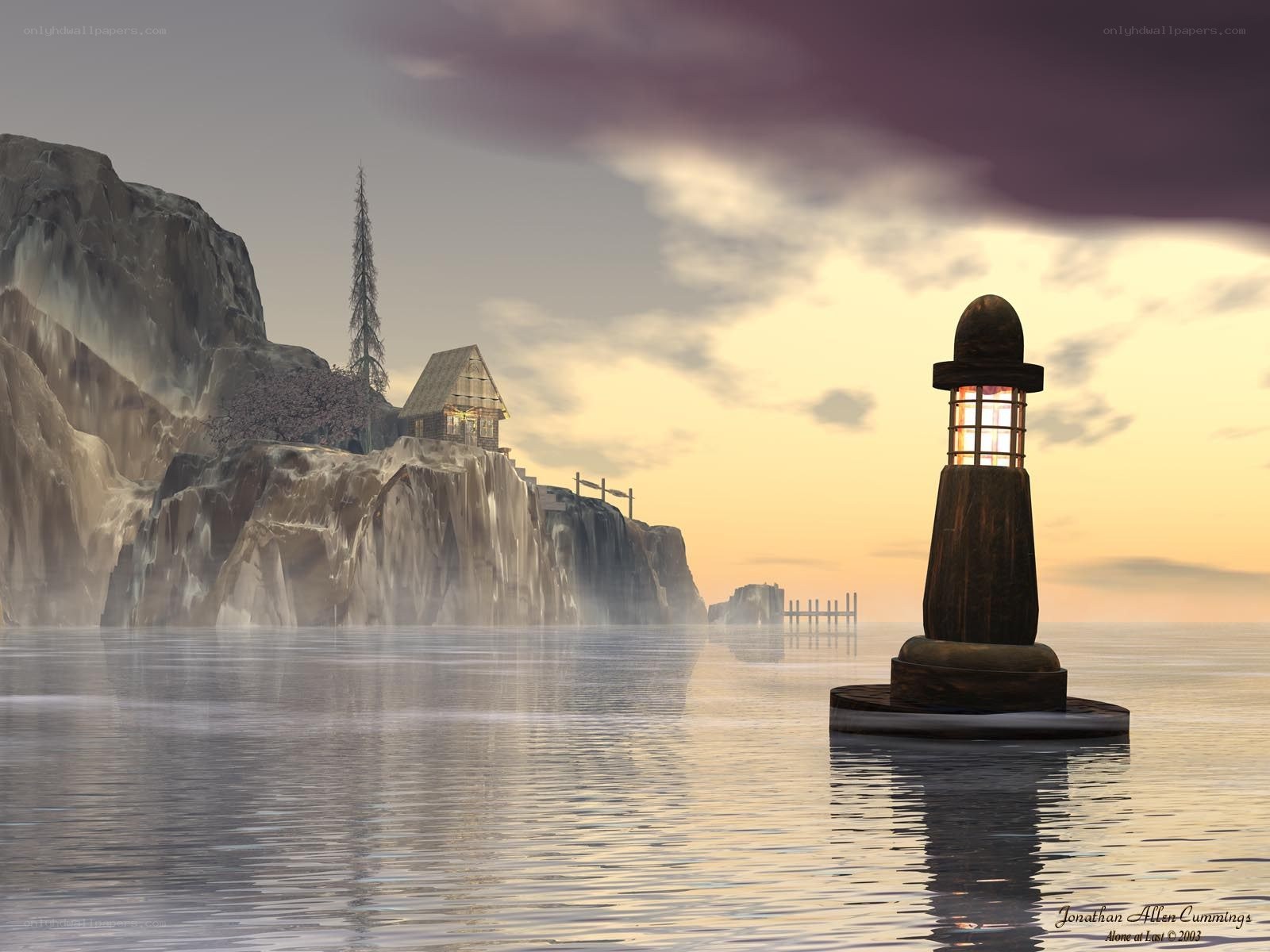 Lighthouse on a calm sea