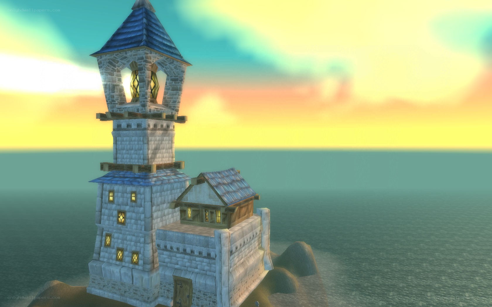 lighthouse on a cliff