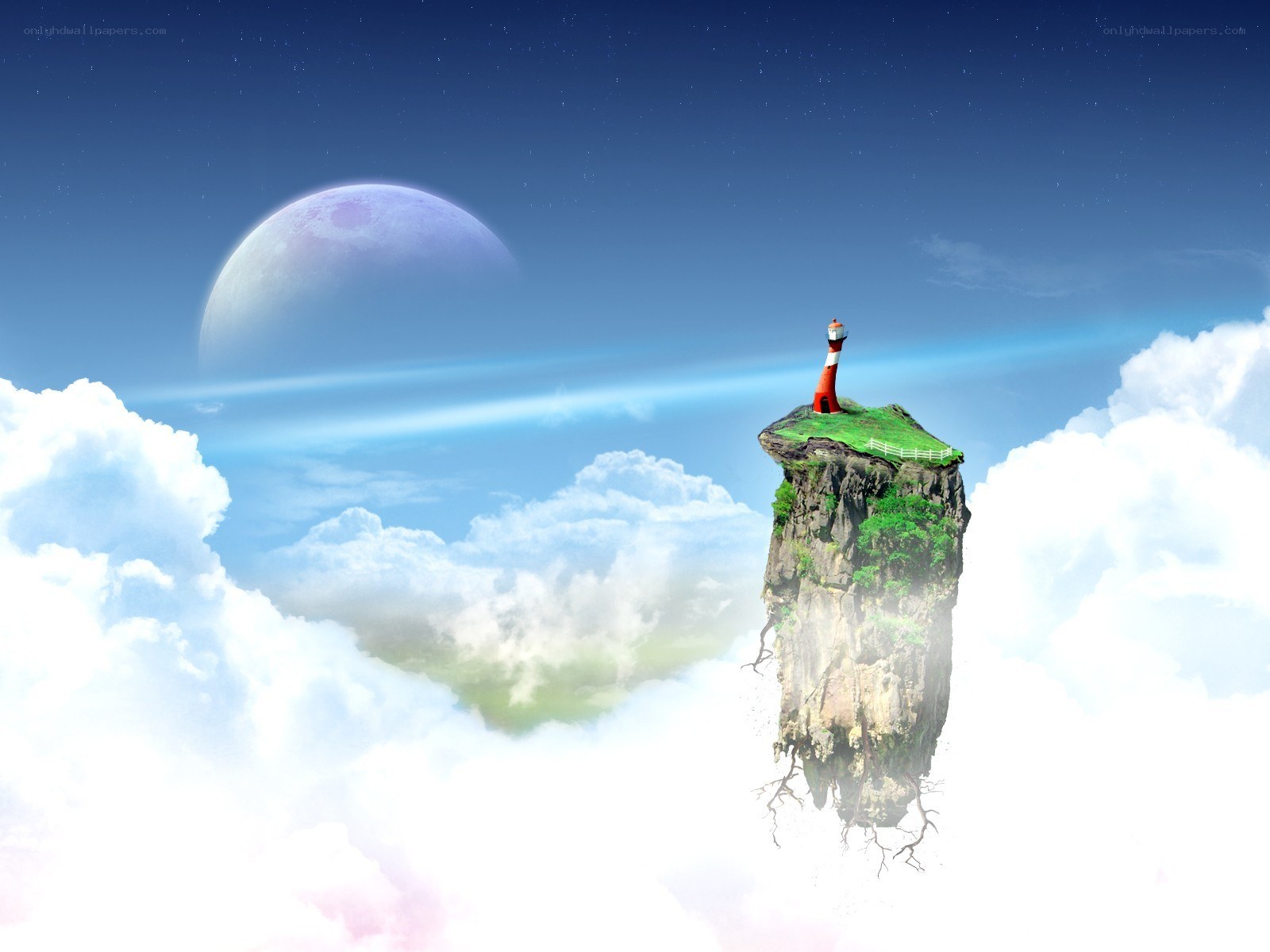 Lighthouse on a Cloud Island