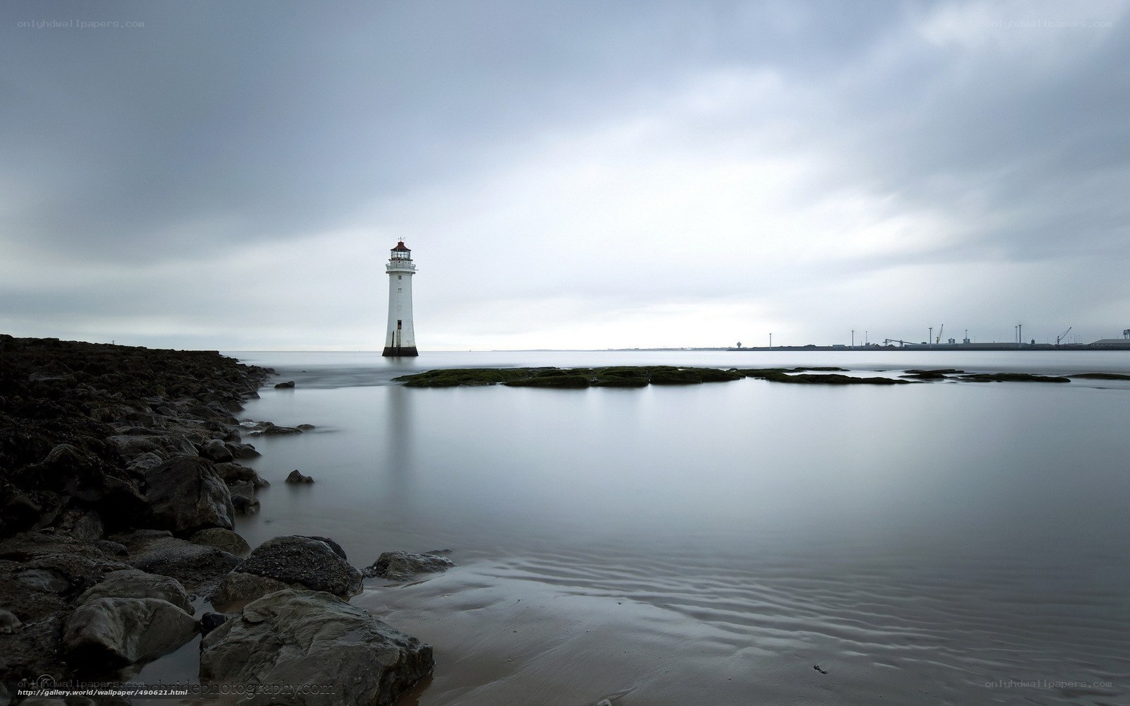 Lighthouse on a cloudy day