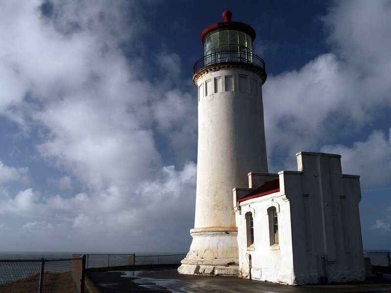 lighthouse on a cloudy day