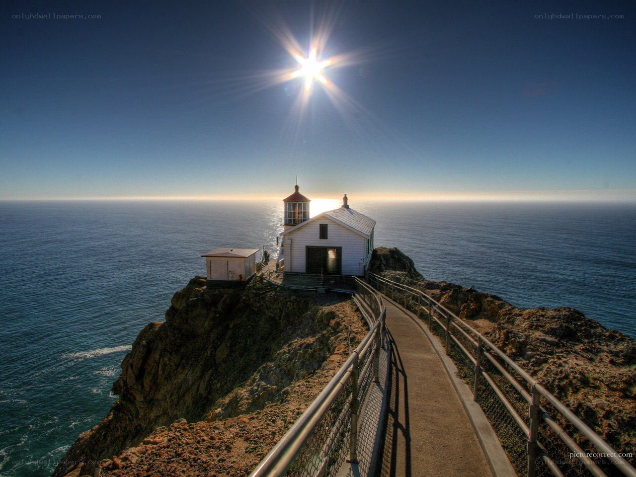 Lighthouse on a coastal cliff