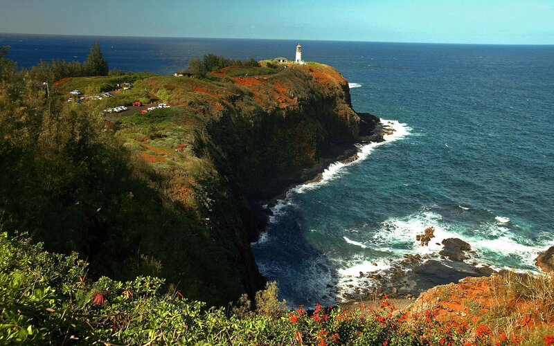 Lighthouse on a coastal cliff