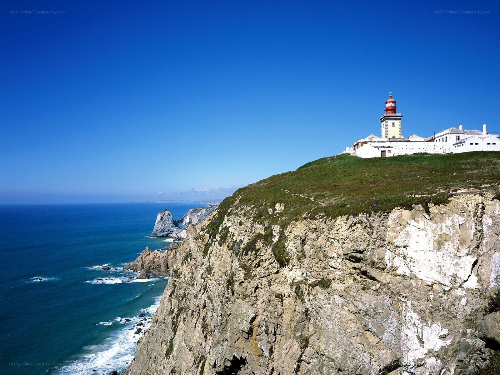 Lighthouse on a coastal cliff
