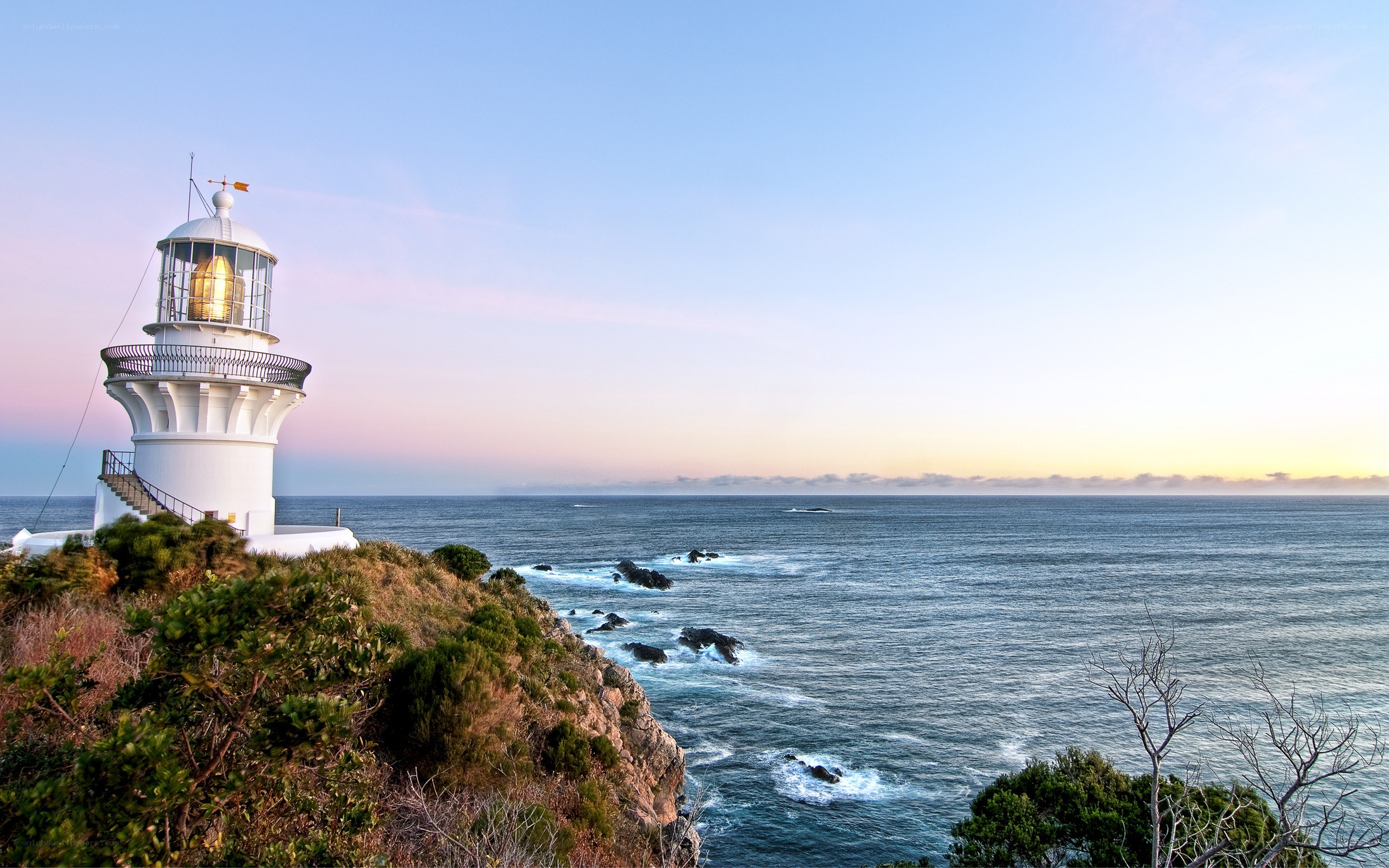 Lighthouse on a coastal cliff