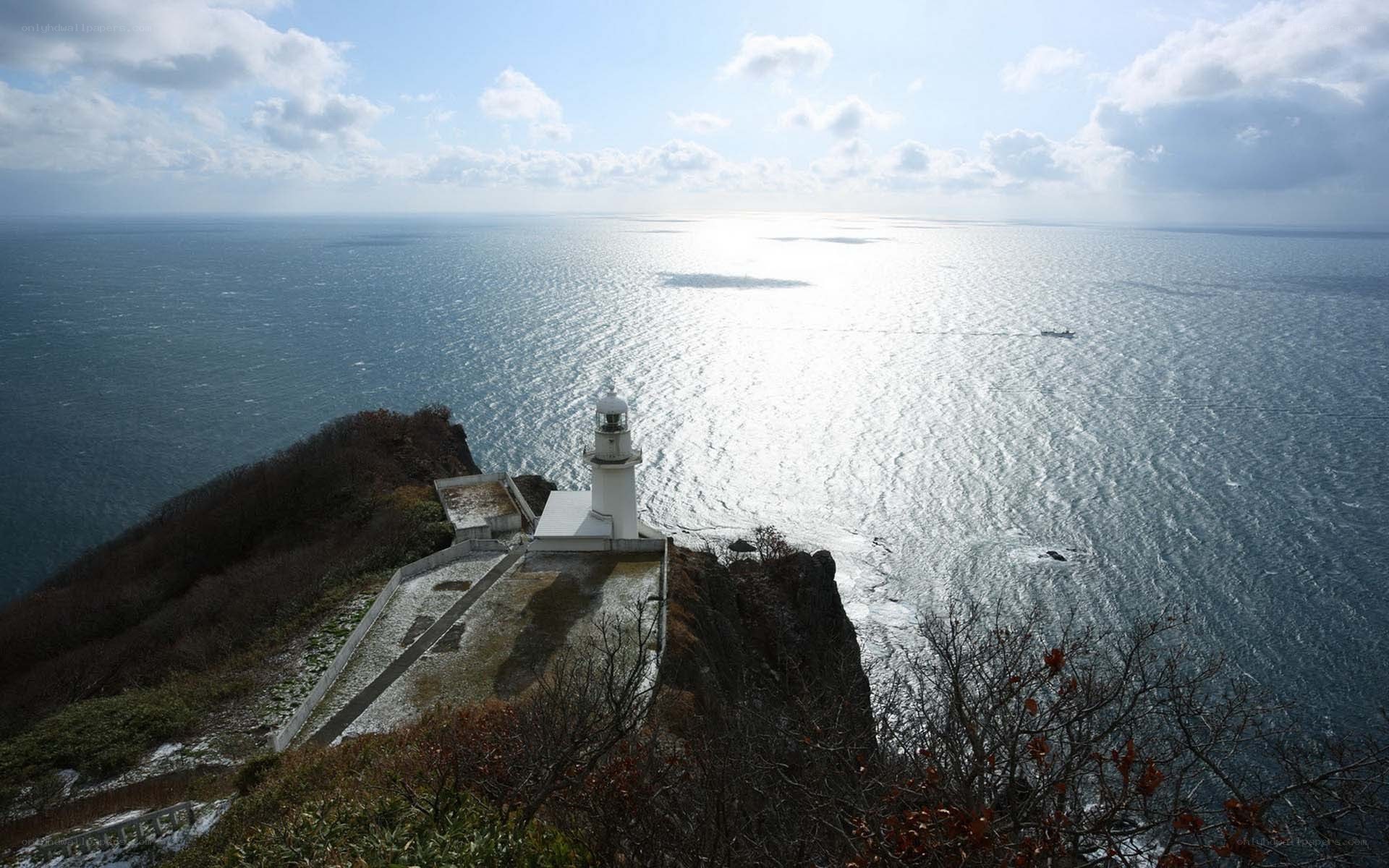 lighthouse on a coastal cliff