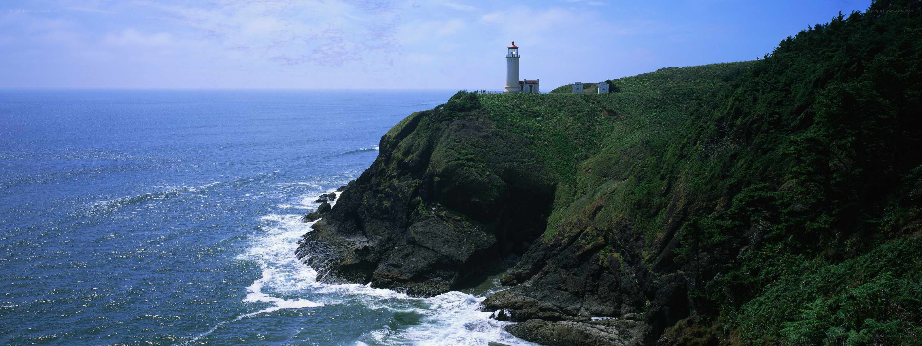 Lighthouse on a coastal cliff