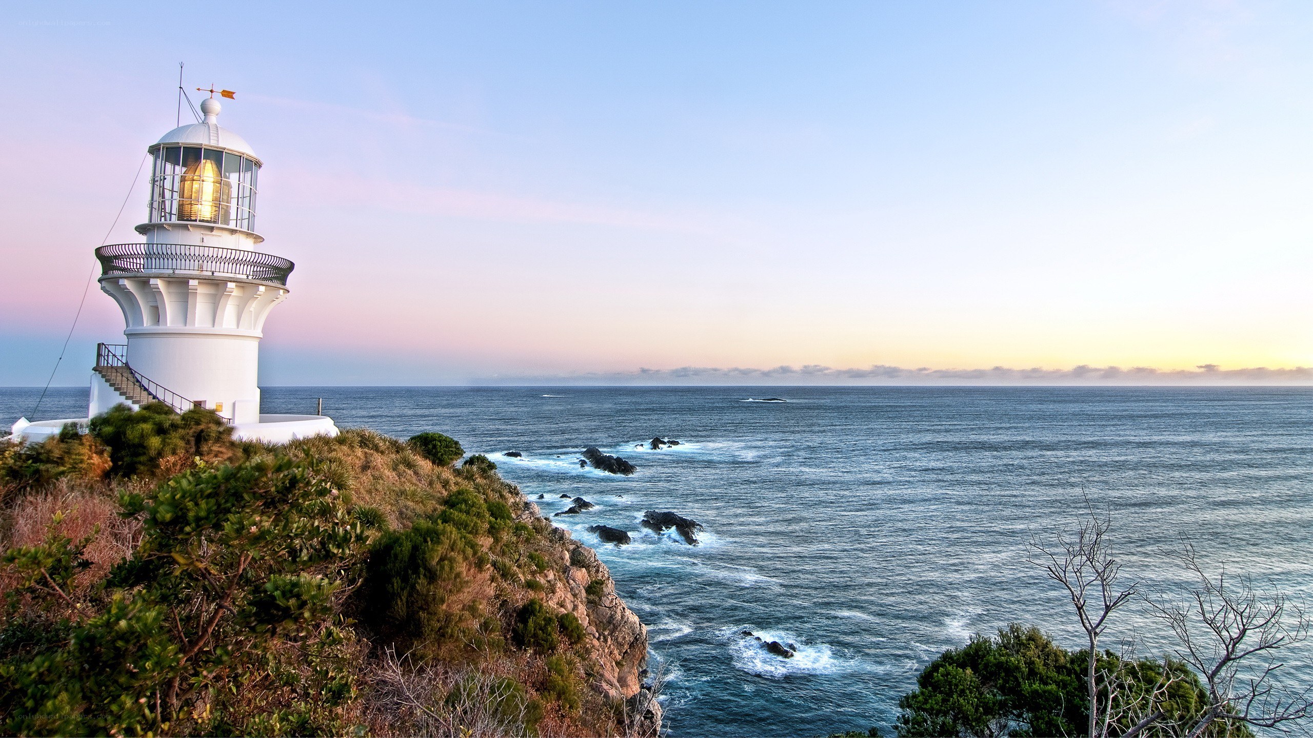 Lighthouse on a coastal cliff