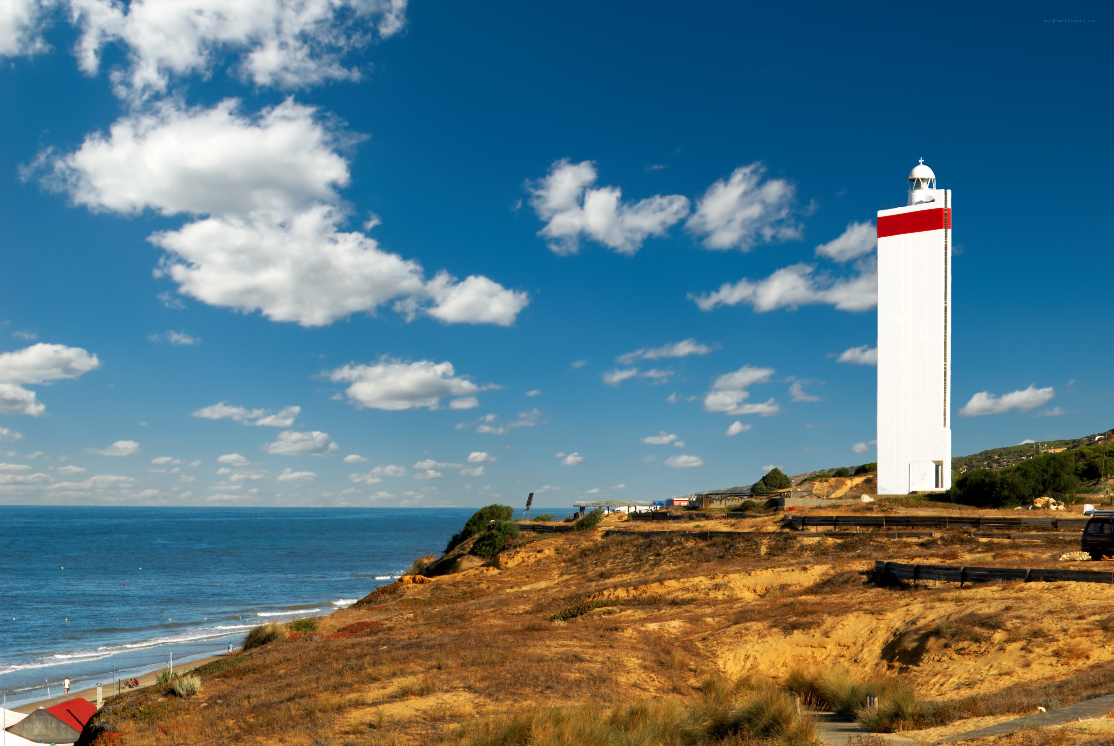Lighthouse on a coastal cliff