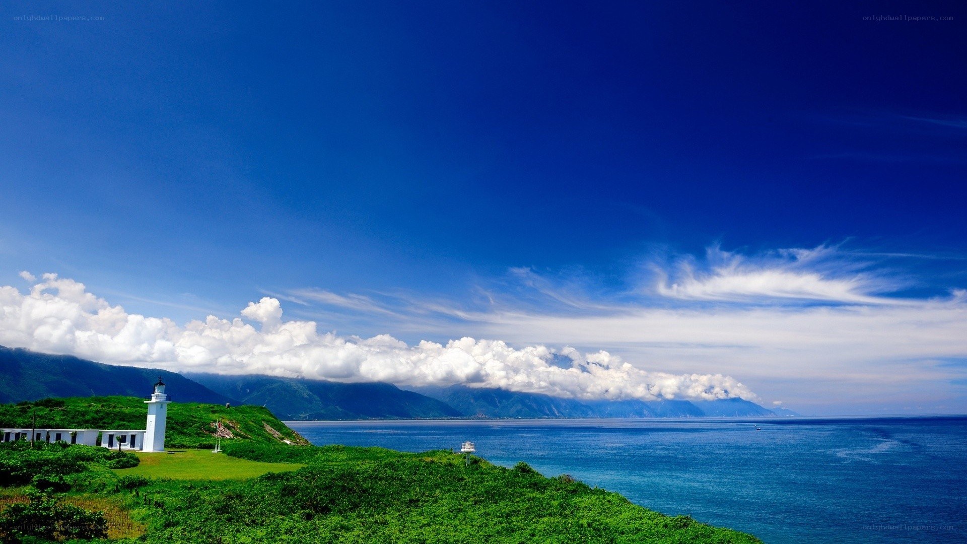 Lighthouse on a coastal cliff